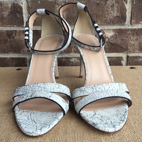 NWOT J Crew Crackle Finish Ankle Strap Heel - Picture 2 of 8